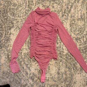 Top -body suit Pink Ruched